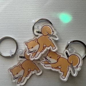 Cartoon Shiba Inu Dog Charm Keychain Cute Keyring Bag, Suitcase Accessory  Phone Pendant Car Ornament - Temu