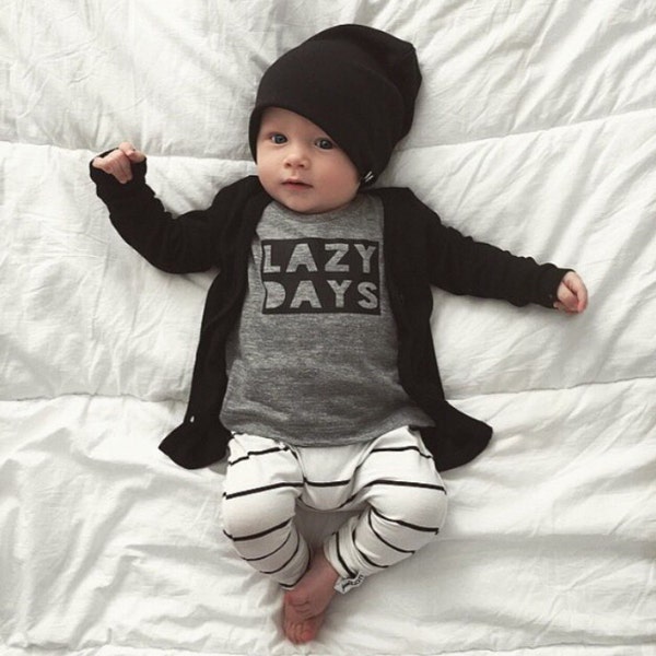 Lazy Days Heathered Gray Childrens Tshirt, Tee,  Girls Clothing, Boys Clothing, Printed by Vagabond Babe