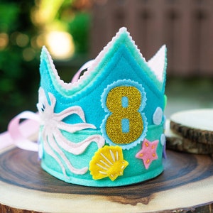 Sea Birthday Crown, Custom Birthday Crown, Octopus Crown, Octopus Birthday Crown, Sea Birthday Banner, Sea Birthday, Ocean Theme Birthday