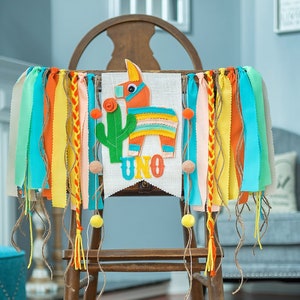 Uno Birthday Banner, First Fiesta Decorations, Fiesta First Birthday, Fiesta Highchair Banner, Mexican Birthday Banner, Mexican Party