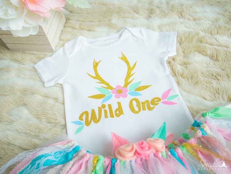 Woodland Baby Bodysuit Tribal Baby Outfit Baby Birthday Outfit 1st Birthday Outfit Girl Tutu Tribal Girl Outfit First Birthday Deer
