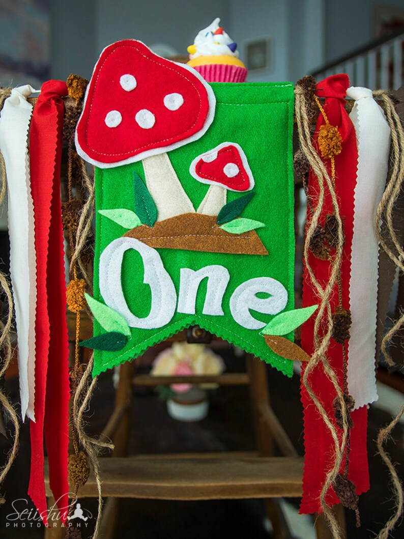 Fairy Birthday Fairy Birthday Banner Mushroom Birthday 1st - Etsy