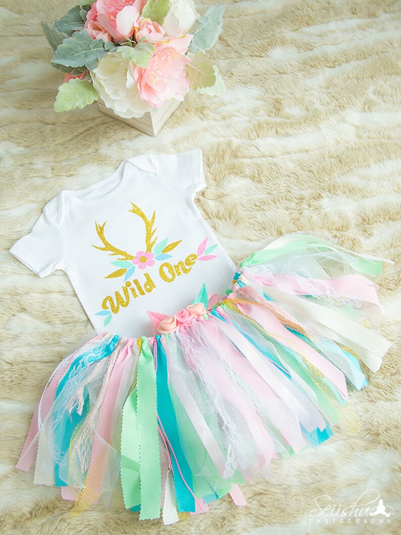 Woodland Baby Bodysuit Tribal Baby Outfit Baby Birthday Outfit 1st Birthday Outfit Girl Tutu Tribal Girl Outfit First Birthday Deer