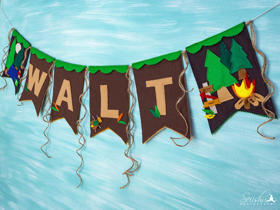 Camping Birthday Banner, Camping Banner, Campfire Banner, Camper