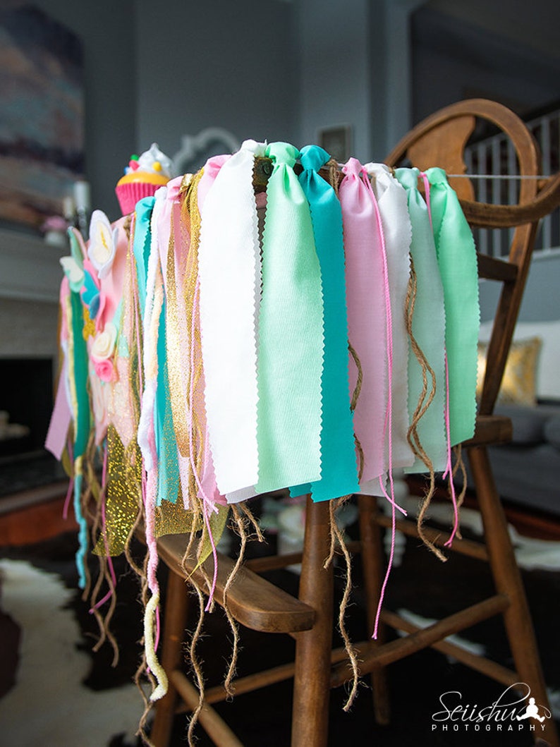 Girl Birthday Banner Pink High Chair Banner 1st Birthday Decor Cake Smash Garden Floral First One Birthday High Chair Floral Pink Flowers