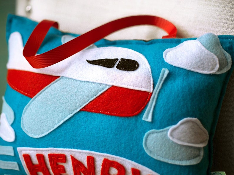 Airplane Nursery Pillow Personalized Baby Pillow Etsy