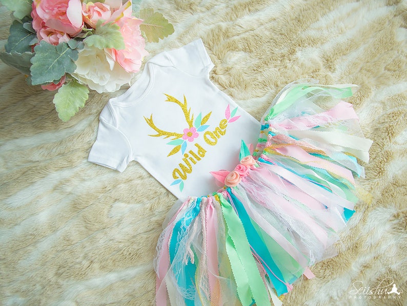 Woodland Baby Bodysuit Tribal Baby Outfit Baby Birthday Outfit 1st Birthday Outfit Girl Tutu Tribal Girl Outfit First Birthday Deer