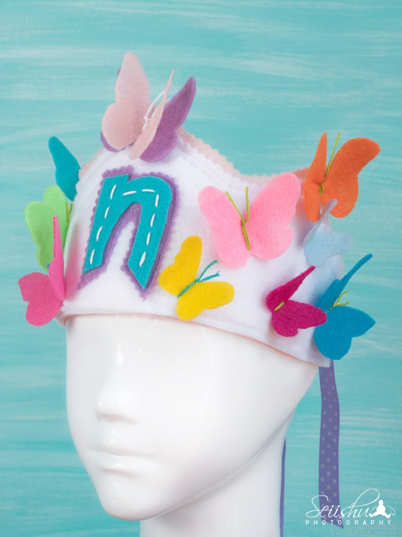 Butterfly Crown Rainbow Birthday Butterfly Birthday Banner 1st Birthday Butterfly Crown Rainbow Crown Rainbow Butterfly Birthday Crown