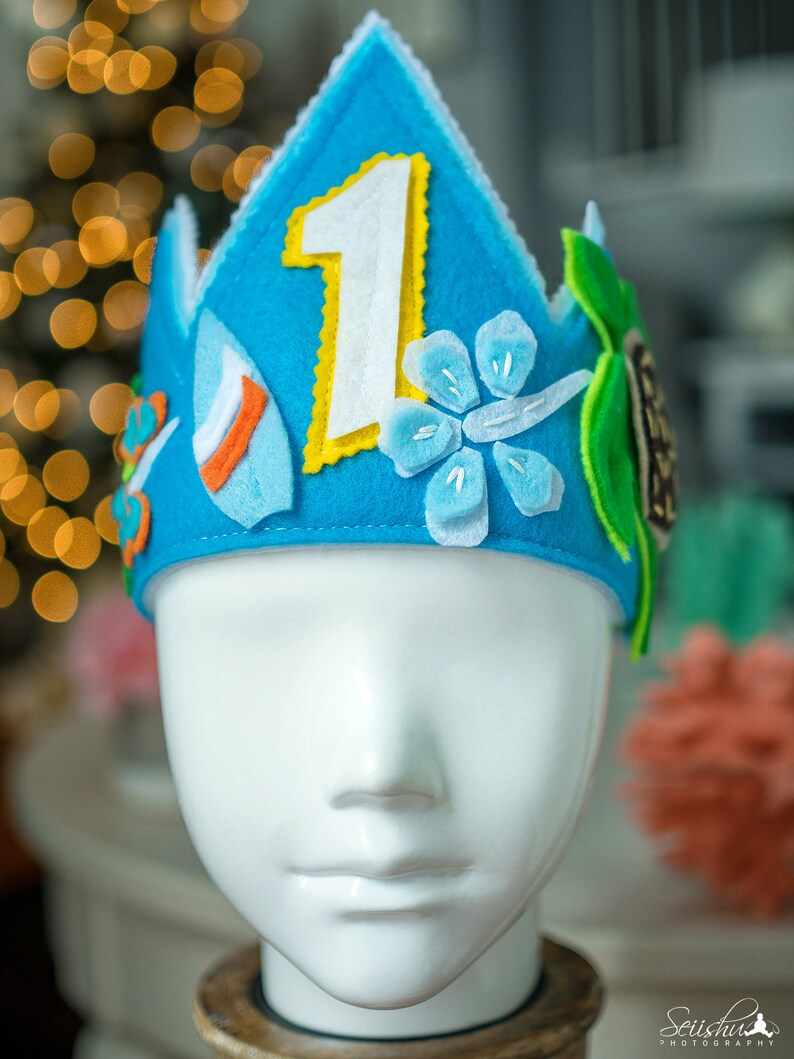 Sea Turtle Birthday Baby 1st Birthday Beach Boy Birthday Crown Beach Pool Party Nautical Birthday Crown Surfboard Birthday