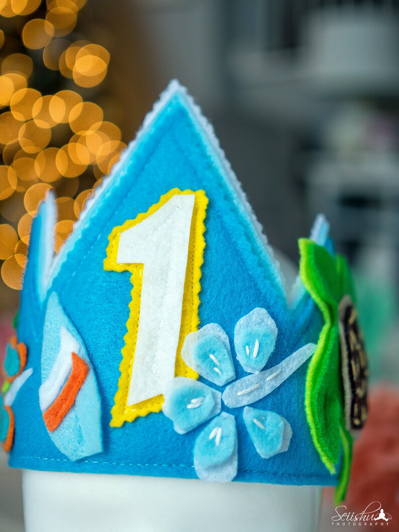 Sea Turtle Birthday Baby 1st Birthday Beach Boy Birthday Crown Beach Pool Party Nautical Birthday Crown Surfboard Birthday