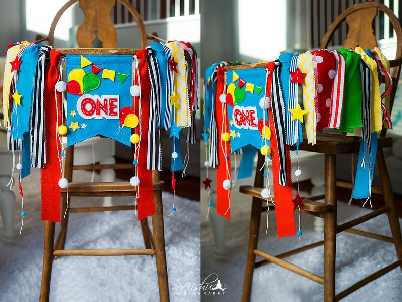 1st Birthday Banner Circus Star Birthday Banner Carnival Birthday Banner Balloon Birthday Banner Balloon Highchair Banner Circus Banner