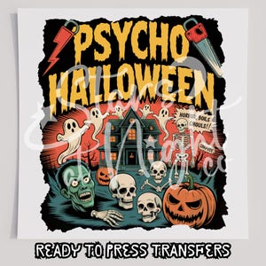 Vintage Halloween DTF T-Shirt Transfer, Ready To Press Transfer, Screen Print Transfer, Halloween Transfer, Halloween