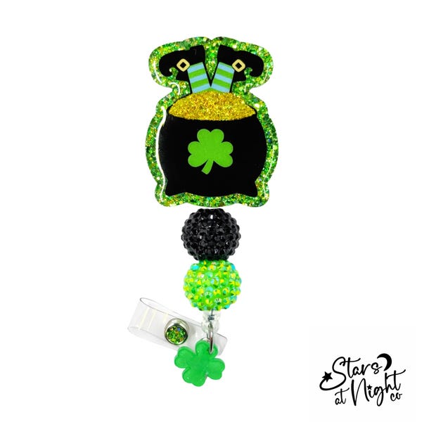 Carrete de insignias de la Olla de Oro, Carrete de insignias del Día de San Patricio, Carrete de insignias del Duende, Carrete de insignias del Trébol, Carrete de insignias del Trébol, Carrete de insignias del Día de San Patricio