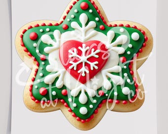 Christmas Sugar Cookie T-Shirt Transfer, Ready To Press Transfer, Screen Print Transfer, Christmas Cookie DTF, Christmas Transfer
