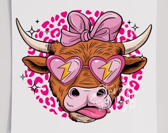 Valentines Cow T-Shirt Transfer, Ready To Press Transfer, Screen Print Transfer, Valentines DTF, Valentines Transfer