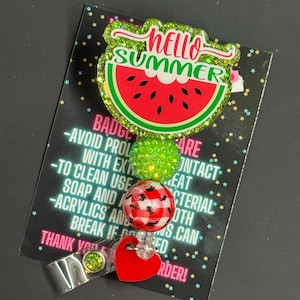 Wassermelone Ausweis Reel, Obst Ausweis Reel, Glitter Ausweis Reel, Ausweis Reel, Krankenschwester Ausweis Reel, Lehrer Ausweis Reel, Krankenschwester