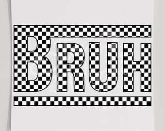 Bruh T-Shirt Transfer, Gotowy do Prasowania Transfer, Sitodruk Transfer, DTF, Bezpośrednio Na Film, Zabawny