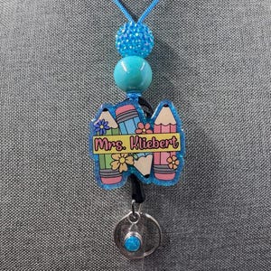 Teacher Pencils Lanyard, Teacher Lanyard, Glitter Lanyard, School Lanyard, Cute Lanyard, Teacher, School, Monogram Lanyard, Pencil Lanyard