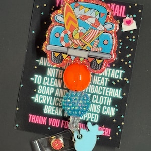 Summer Truck Badge Reel, Summer Badge Badge Reel, Beach Badge Reel, Ocean Badge Reel, Glitter Badge Reel, Nurse Badge Reel, Badge Reel