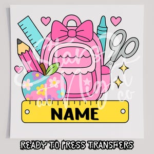 Personalized School DTF for Girls & Boys T-Shirt Transfer, Ready To Press Transfer, Screen Print Transfer, School Transfer, DTF, Summer DTF