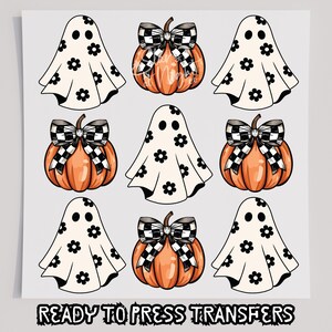 Ghost Pumpkin DTF T-Shirt Transfer, Ready To Press Transfer, Screen Print Transfer, Halloween Transfer, Halloween DTF Transfer, DTF