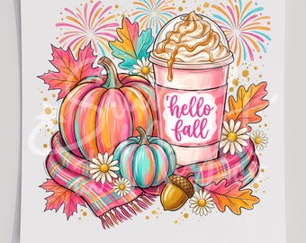 Thanksgiving-Herbst-DTF-T-Shirt-Transfer, bereit zum Aufpressen