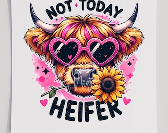 Nicht heute Färse T-Shirt Transfer, bereit zum Pressen Transfer, Siebdruck Transfer, DTF, direkt zum Film, witzig