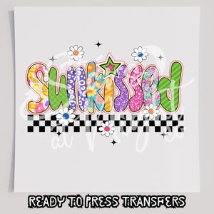 Sunkissed T-Shirt Transfer, bereit zum Pressen Transfer, Siebdruck Transfer, DTF, direkt zum Film, Sommer DTF