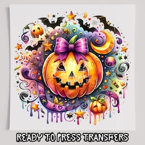 Pumpkin 1 DTF T-Shirt Transfer, Ready To Press Transfer, Screen Print Transfer, Halloween Transfer, DTF, Halloween, DTF