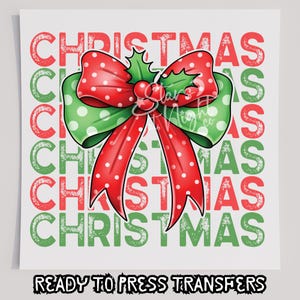 Weihnachten Rot & Grün T-Shirt Transfer, bereit zum Pressen Transfer, Siebdruck Transfer, Weihnachten DTF, Weihnachtstransfer, DTF, Weihnachten