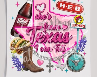 Country Western Texas DTF Ready To Press Transfer Cowgirl