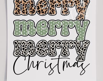 Merry Christmas DTF T-Shirt Transfer, Ready To Press, Christmas DTF