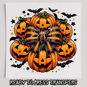 Pumpkin Bouquet DTF T-Shirt Transfer, Ready To Press Transfer, Screen Print Transfer, Halloween Transfer, DTF, Halloween, DTF