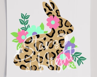Leopard Bunny T-Shirt Transfer, Ready To Press Transfer, Screen Print Transfer, Easter DTF, Easter Transfer, DTF