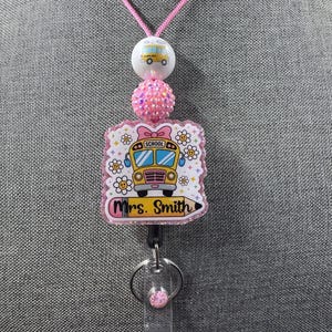 School Bus Teacher Lanyard, Teacher Lanyard, Glitter Lanyard, School Lanyard, Cute Lanyard, Teacher, School Bus Driver Lanyard