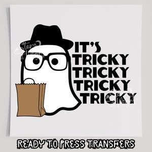 Es ist Tricky Geist DTF T-Shirt Transfer, bereit zum Pressen Transfer, Siebdruck Transfer, Halloween Transfer