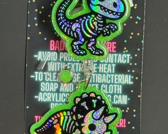 Dinosaur Bones Badge Reel, Nurse Badge Reel, Radiology Badge Reel, Beaded Badge Reel, Glitter Badge Reel, X-ray Badge Reel, Glow In The Dark