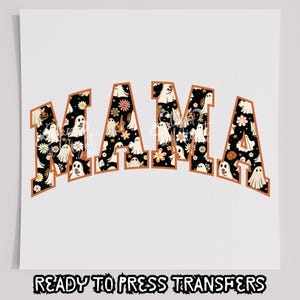 Mama Halloween DTF T-Shirt Transfer, Ready To Press Transfer, Screen Print Transfer, Halloween Transfer, DTF, Halloween, Halloween DTF