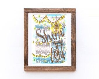 Shine Your Light Scripture Art Print - Matthew 5:16 (Digital Download)