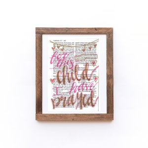1 Samuel 1:27 For This Child I Have Prayed  Bible Verse Wall art Print Scripture printable Farmhouse Christian Baby Boy Girl Nursery sign