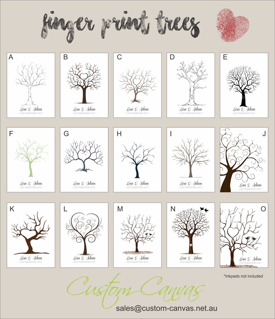 Fingerprint Tree - Etsy