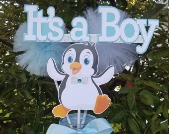 Penguin Baby Shower/Penguin Centerpiece/Baby Shower It's a Boy/Baby Shower Shabby Chic /Baby Penguin theme/ PLEASE READY DESCRIPTIONS