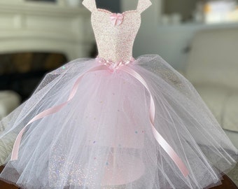 Quinceanera Centerpiece, Pink Tutu centerpiece, Princess centerpiece, Table Decoration, Pink Quinceanera dress, Princess Sweet 16 Dress