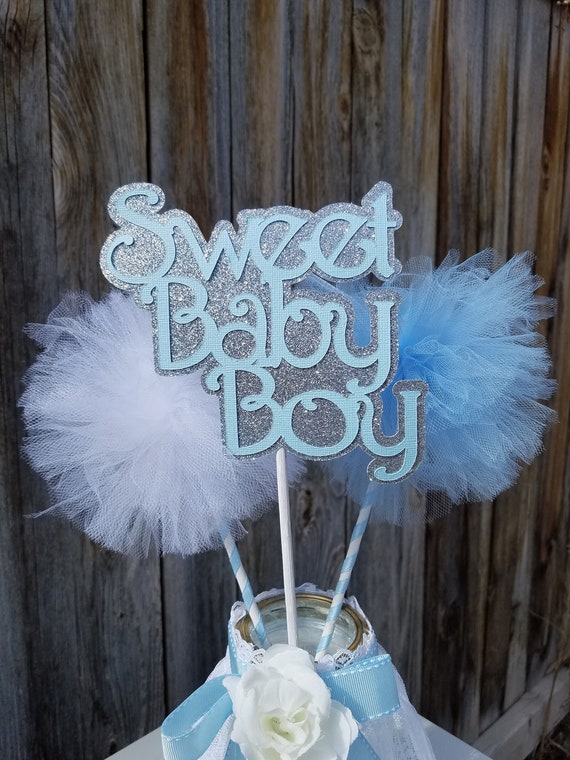 Baby Shower Decoration Centerpiece Blue 