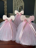 Pink Tutu Dress Centerpiece: Elegant Baby Shower Decoration, Double-Sided