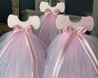 Pink Tutu Centerpiece,  Light Pink Tutu Centerpiece,  Luxury tutu Baby Shower, Tutu Dress Double Sided, This Item is for ONE Centerpiece