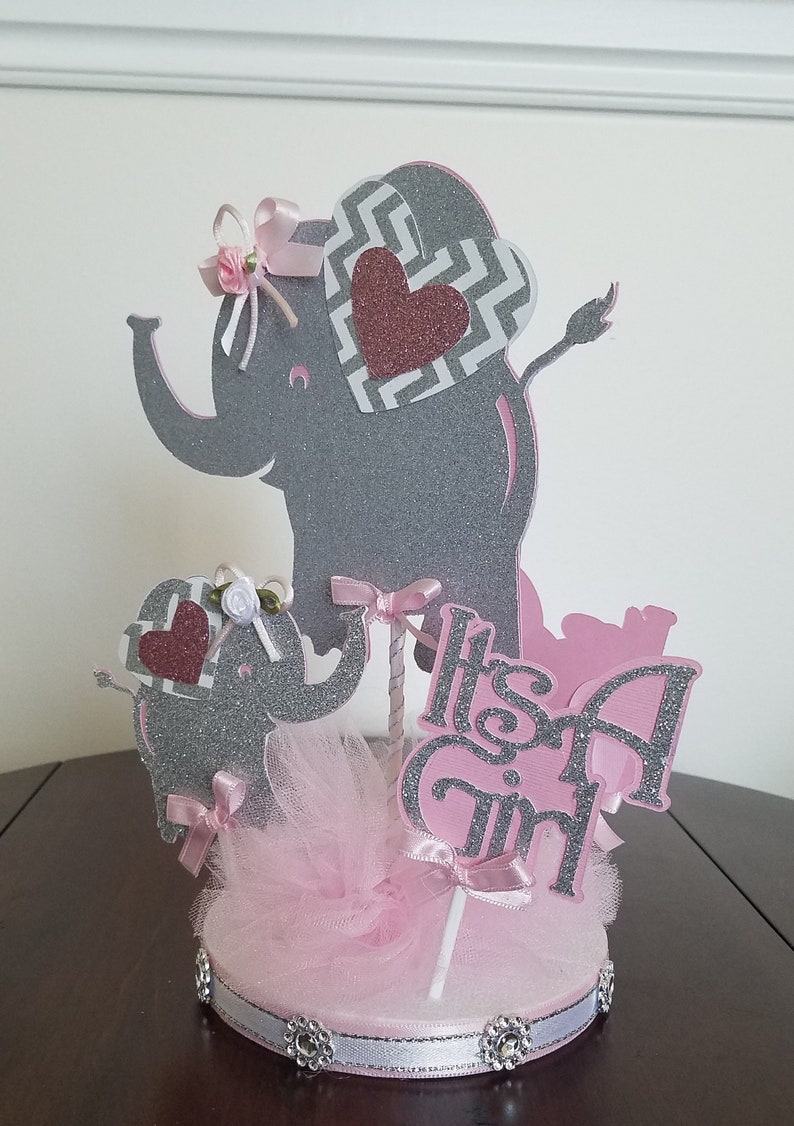 Elephant Baby Shower Centerpiece/Girl Elephant Baby Etsy
