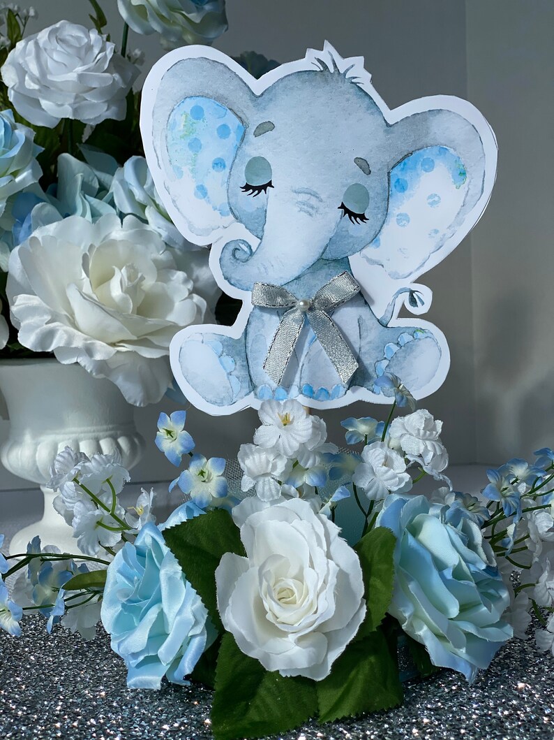 Elephant Baby Shower Centerpiece Elephant Boy Elephant Baby Etsy