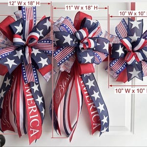 Patriotic 4th of July Bow: Handmade American Pride Wreath Decor bild 13
