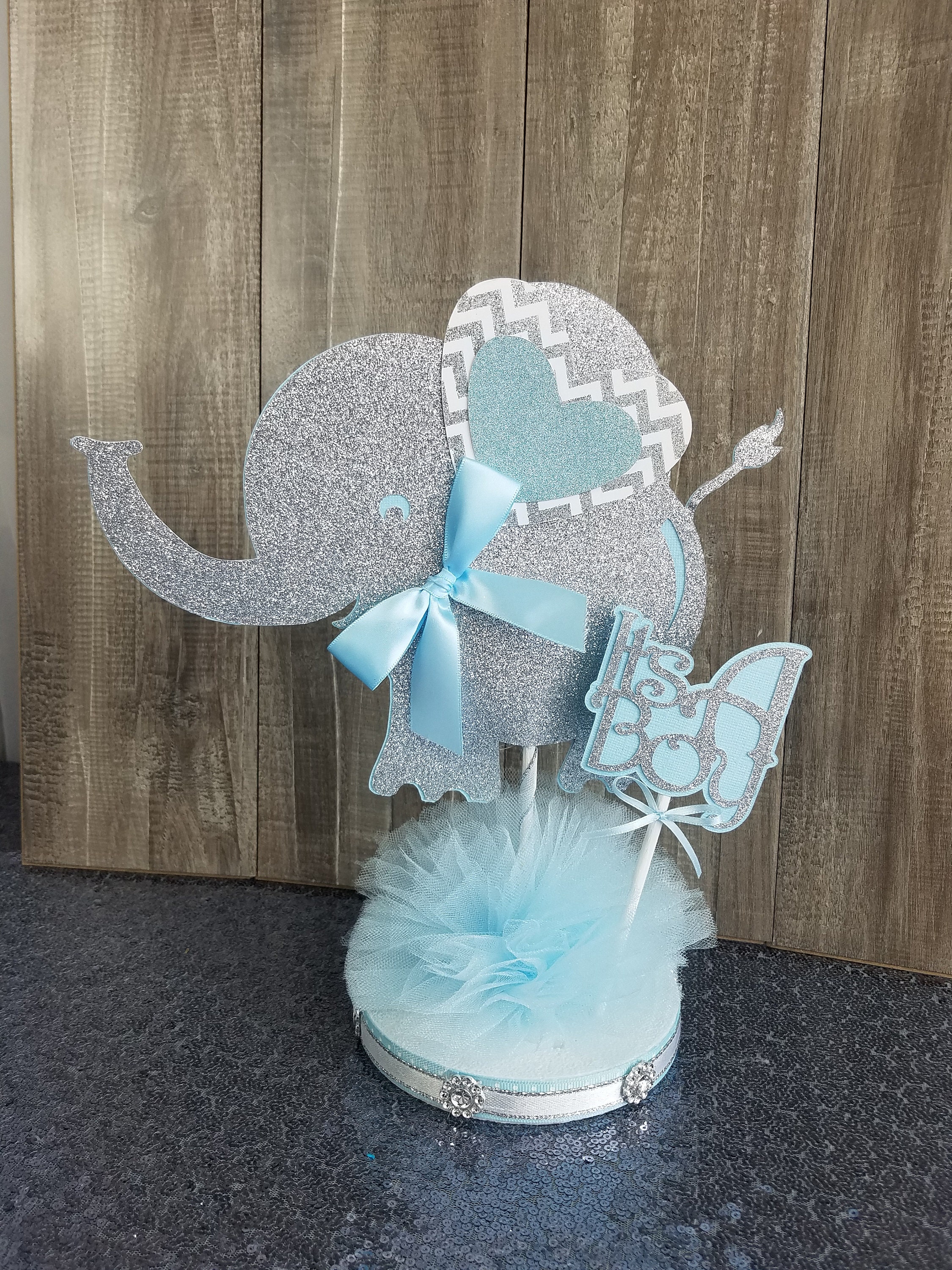 Elephant Baby Shower Centerpiece/Boy Elephant Baby Shower/Boy  Etsy